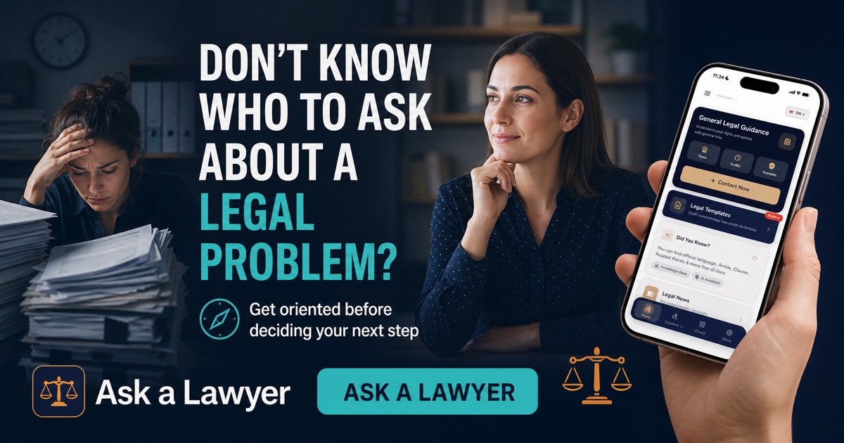 Don't know who to ask about a legal problem?