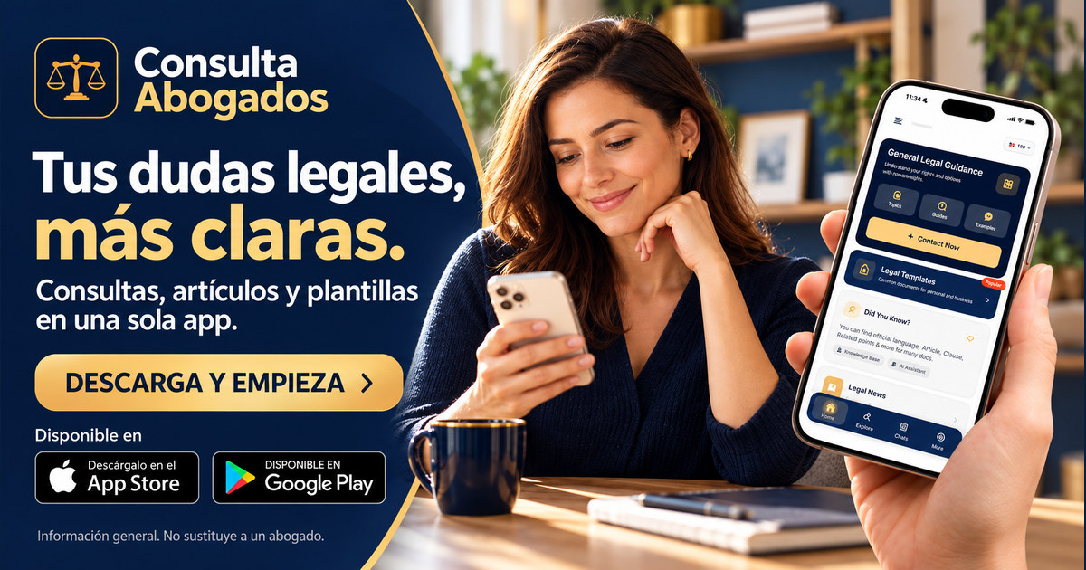 Tus dudas legales, más claras. Consultas, artículos y plantillas en una sola app.