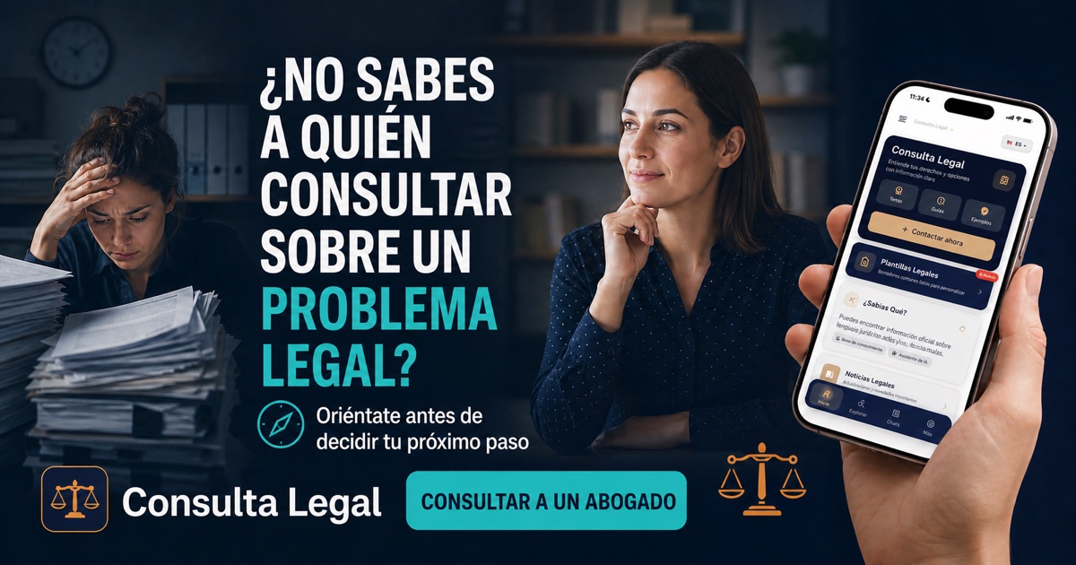 ¿No sabes a quién consultar sobre un problema legal?