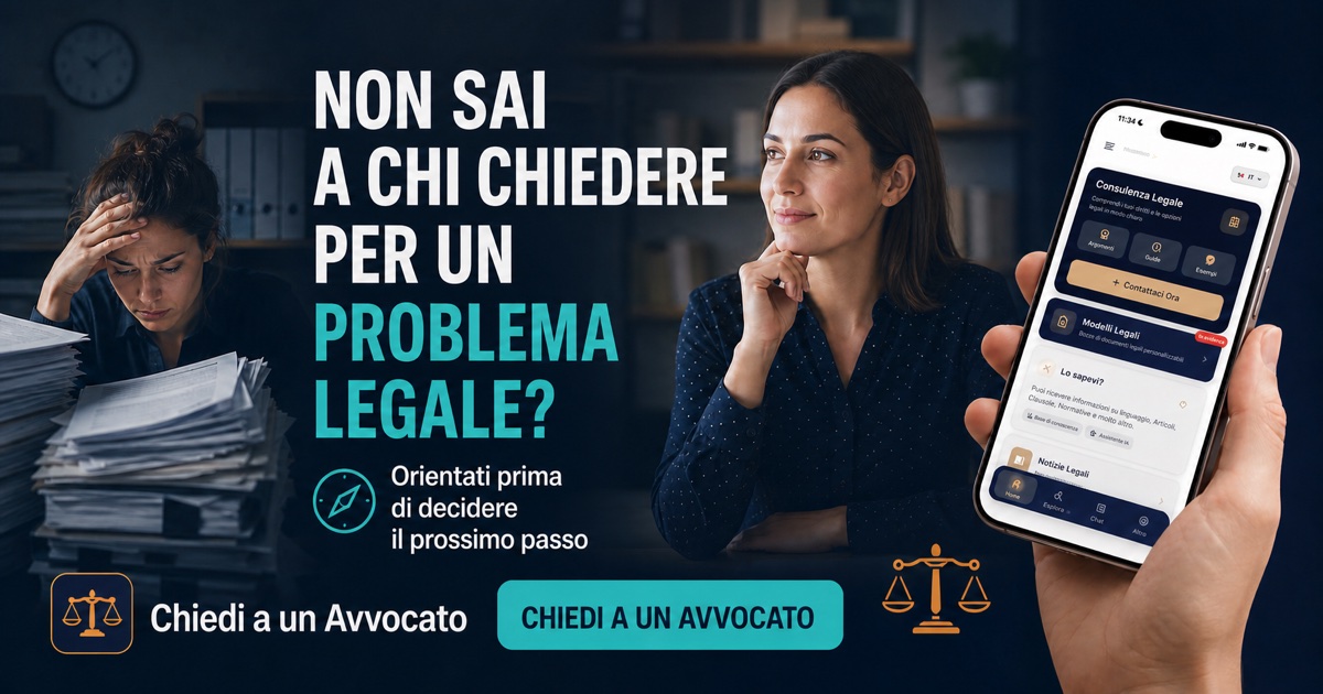 Non sai a chi chiedere per un problema legale?