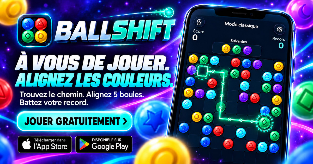 À vous de jouer. Alignez les couleurs.