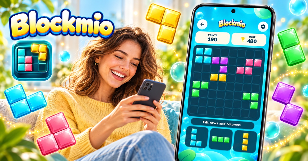 Blok bulmaca: Blockmio — Çizgileri temizle, rekor kır