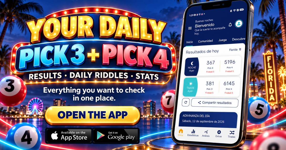 Florida Pick 3 and Pick 4 daily companion in Charada Cubana.