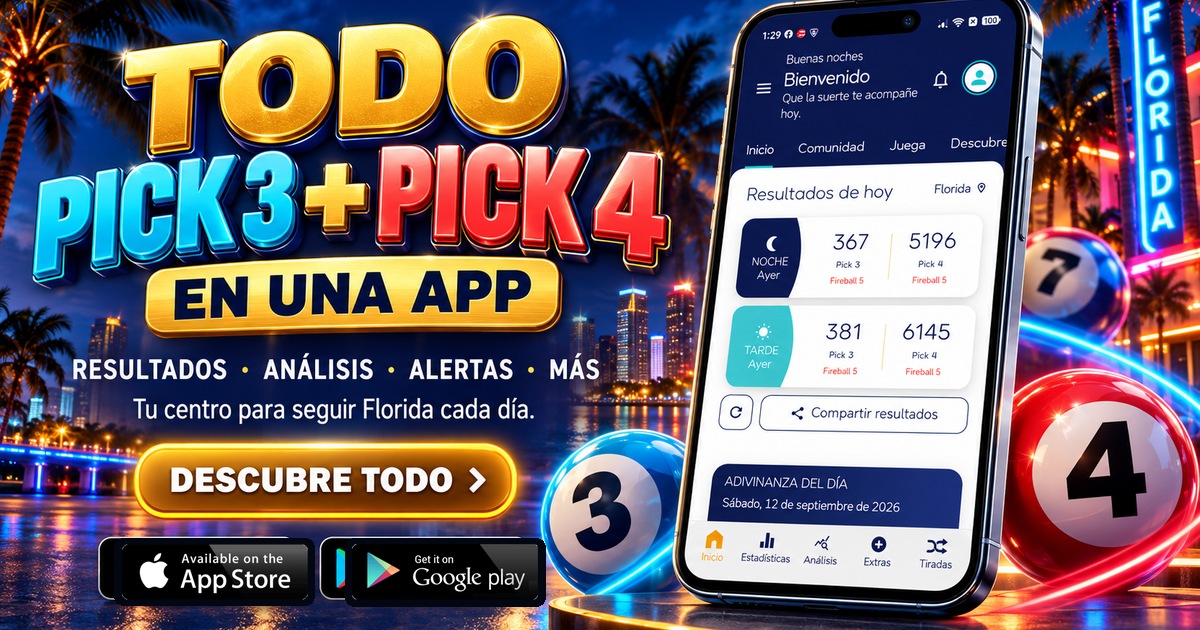 Todo Florida Pick 3 y Pick 4 en Charada Cubana.