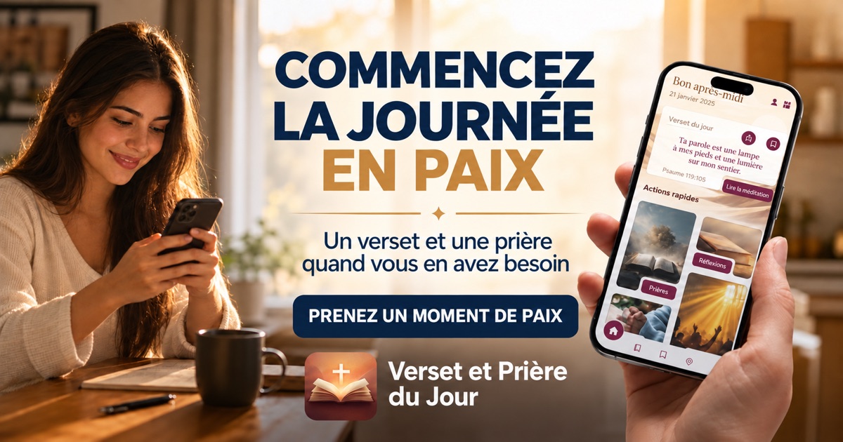Verset et Prière du Jour — Commencez la journée en paix