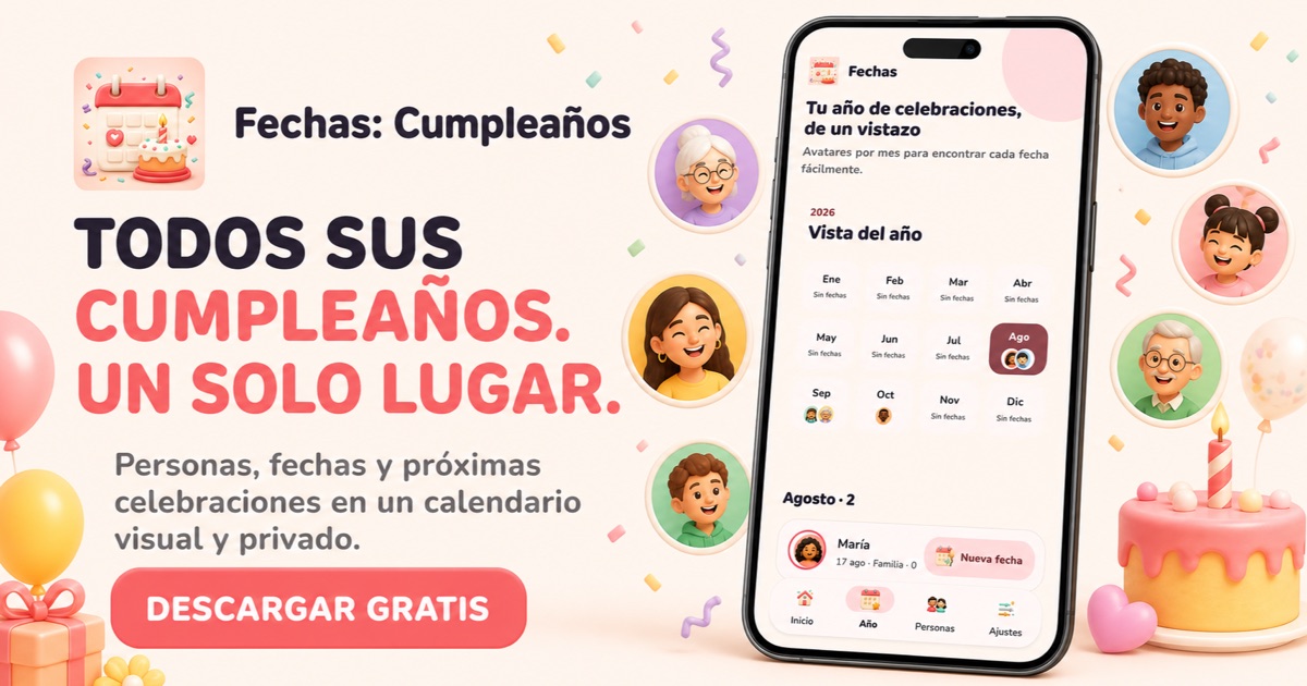 Todos sus cumpleaños. Un solo lugar.