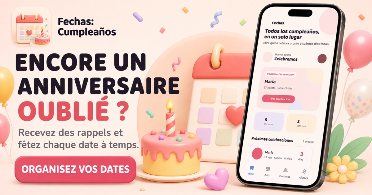 Encore un anniversaire oublié ?