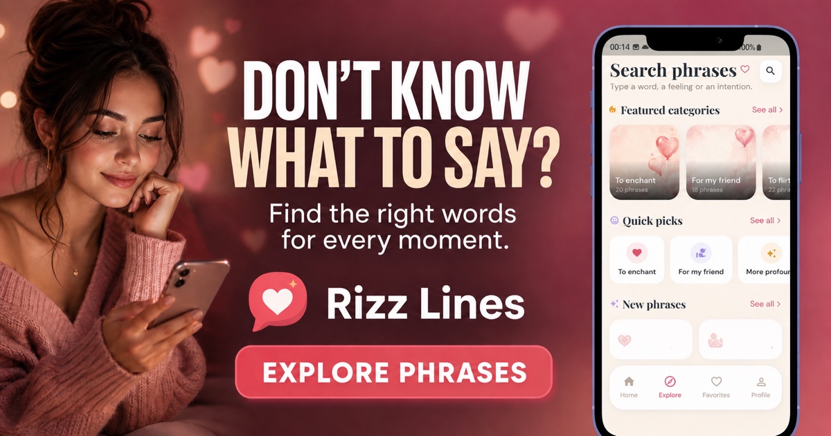 Don’t know what to say? — Rizz Lines