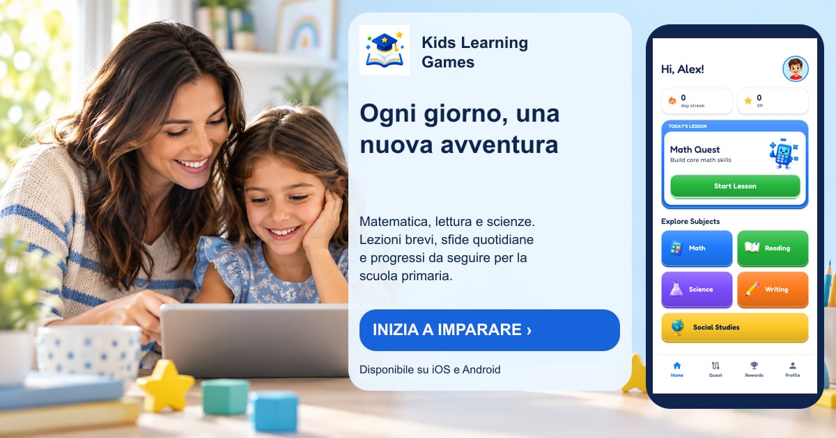 Kids Learning Games: daily learning adventures with the current app screen