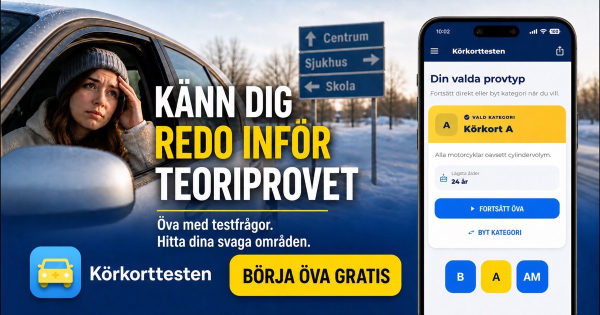 Känn dig redo inför teoriprovet med Körkorttesten