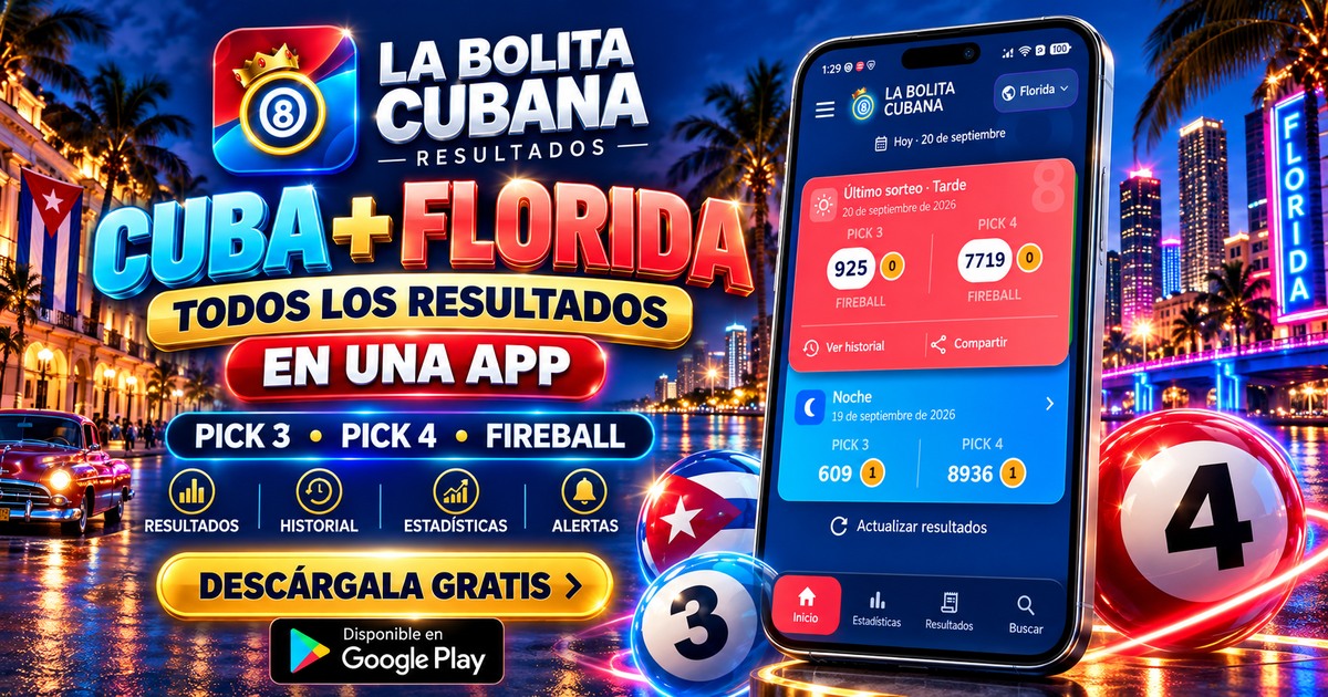 La Bolita Cubana y resultados de Florida Pick 3, Pick 4 y Fireball